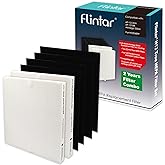 Flintar Replacement Air Filter, Compatible with Coway Air Purifier AP-1512HH and Airmega 200M, (2) H13 Grade Main Filter and (4) Activated Carbon Filters, 2-Year Filter Pack
