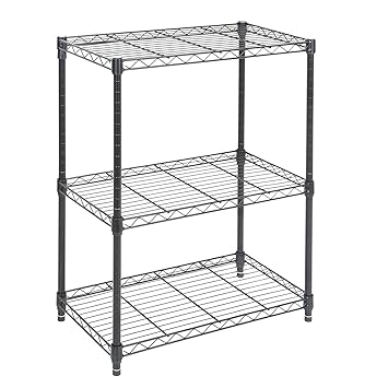 Amazon Com 3 Tier Wire Shelving Metal Shelf Storage Rack Durable