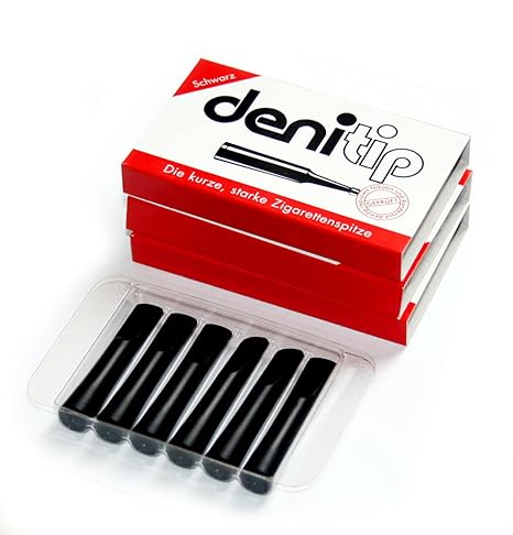 18 x Denitip Zigarettenspitze Denicotea Schwarz