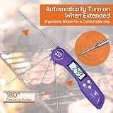 DOQAUS Meat Thermometer 3s Instant Read Backlit LCD Foldable Probe view 2