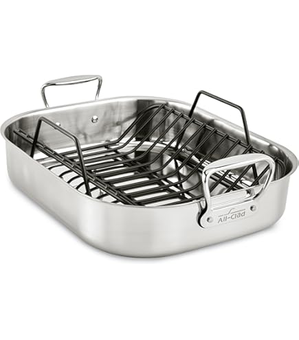 Amazon.com: All-Clad Outdoor Nonstick Roaster Set 15x11 Inch Oven