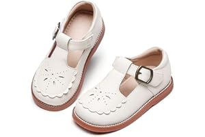 Kolan Todder Little Girls Oxford Shoes Mary Jane T-Strap School Uniform Party Dress Flat Shoes