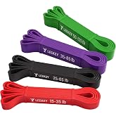 LEEKEY Resistance Bands Set for Pull Up Assistance &amp; Exercise | Long resistance bands for working out; exercise bands and stretch bands for pull up assistance and strength training.