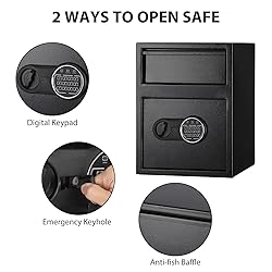 1.9 Cu.Ft Heavy Duty Drop Safe with Drop Slot for