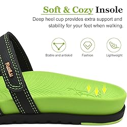 KuaiLu Womens Slides Sandals with Plantar Fasciitis