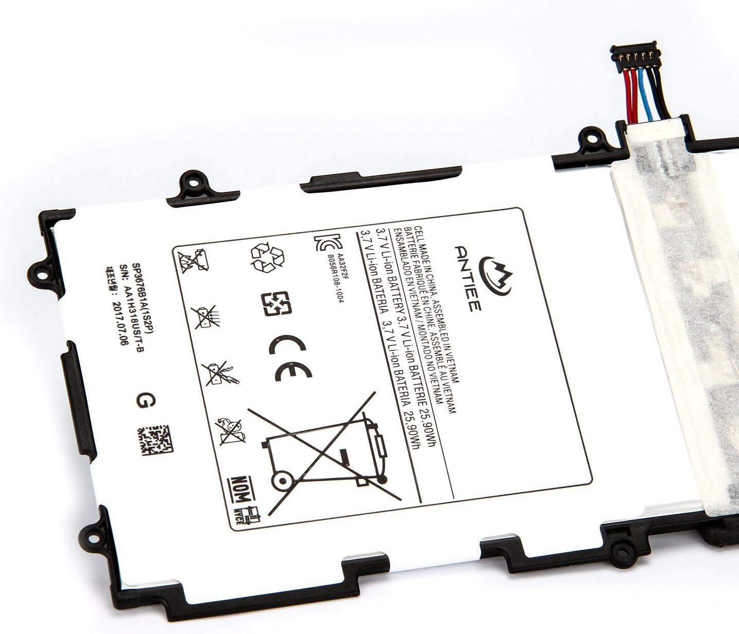 ANTIEE SP3676B1A(1S2P) Battery Replacement for Samsung Galaxy Tab 2 10.1 Series Tablet GT-P7510 GT-7511 GT-N8010 GT-P5100 GT-P5110 GT-N8000 GT-P5113 P7500 N8013 3.7V 7000mAh With Tools - Image 5