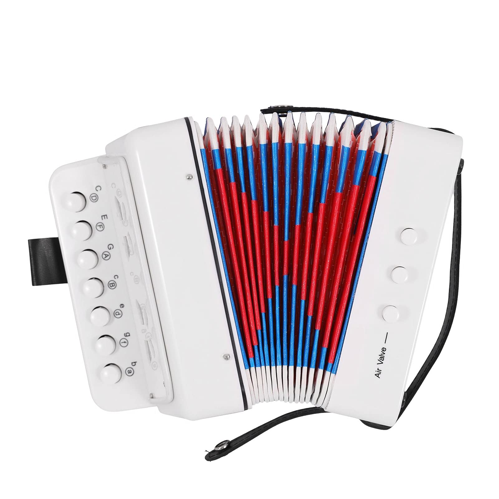 Sunydog Accordion, 10 Keys Control, ABS Material, Black