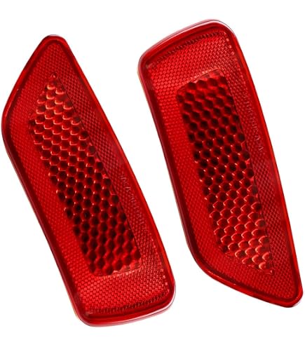 Red Rear Bumper Reflector Lights For Jeep Grand Cherokee, Dodge Journey & More – Direct OEM Replacement - View #3