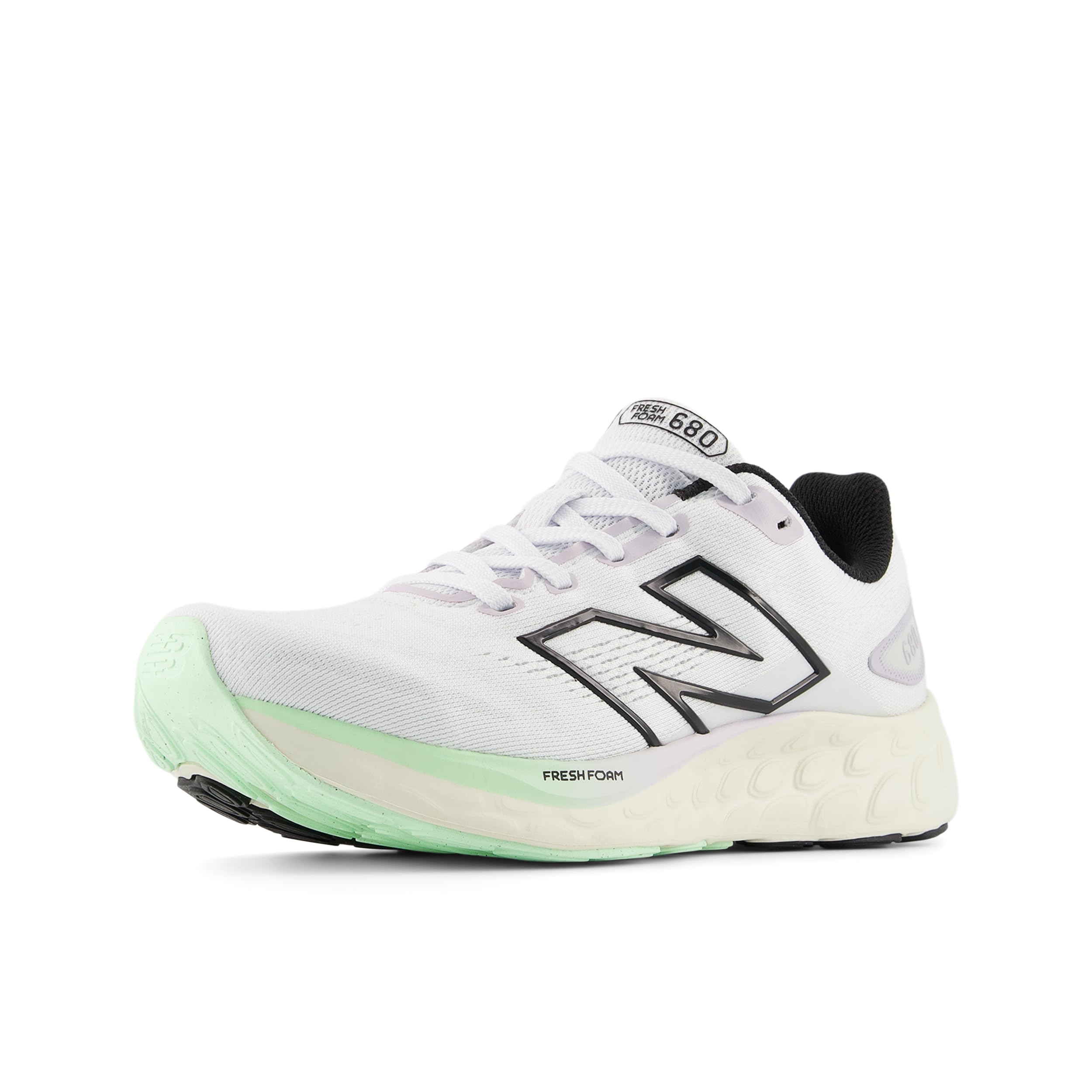 New Balance Women's Fresh Foam 680 V8 Running Shoe, White/Grey Matter/Taro, 11 W Image