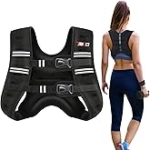 Weighted Vest Woman - 6lb/8lb/12lb/16lb/20lb/25lb/30lb Womens Weight Vest for Walking, Strength Training Weight Vests for Men, Reflective Stripe Fitness Vest for Workout Running Jogging