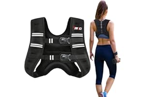 TB3C Weighted Vest Woman - 5lb/6lb/8lb/12lb/16lb/20lb/25lb/30lb Womens Weight Vest for Walking, Strength Training Weight Vests for Men, Reflective Stripe Fitness Vest for Workout Running Jogging