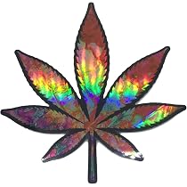 New Mexico Flag Weed Marijuana Leaf Sticker Self Adhesive 420