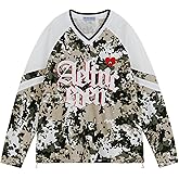 Aelfric Eden Mens Camouflage Patchwork Sweatshirt Oversized Long Sleeve Casual Y2k Streetwear Trendy Tops