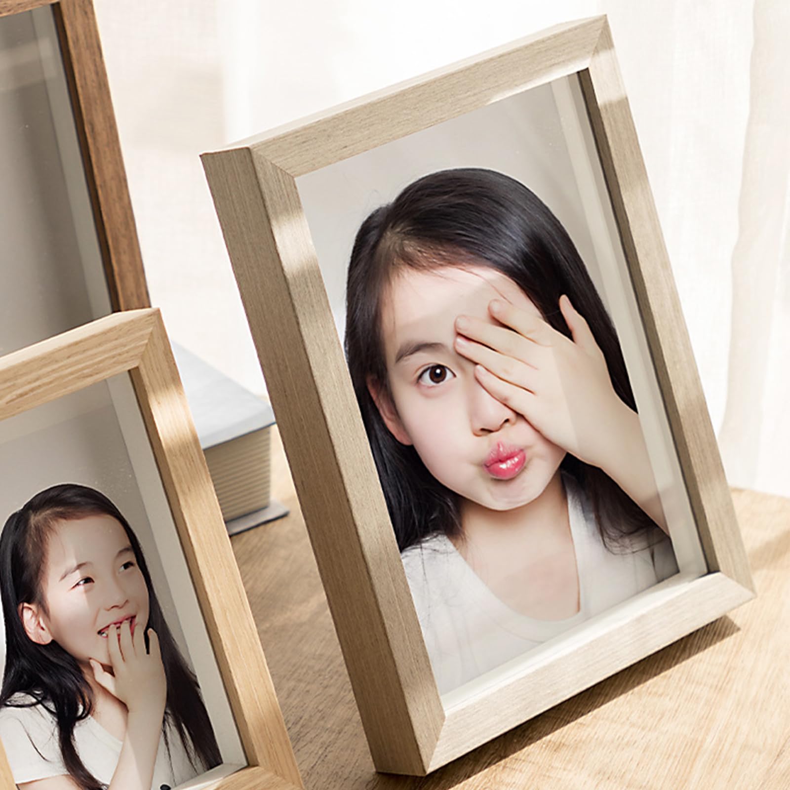 marysgift 8x10 Photo Frame Wood Standing Vintage Handmade Solid Picture Frames for Tabletop Decor (Grey Wood,10")