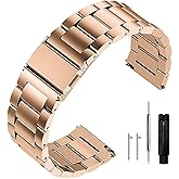 Niziruoup Stainless Steel Watch Band Quick Release Premium Brushed Matte Metal Watch Strap Bracelet 16mm 18mm 20mm 22mm 24mm Universal Stainless Steel Smartwatch Replacement Band Strap Men Women