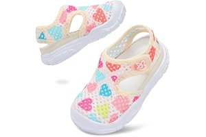 LeIsfIt Toddler Sandals Boys Girls Wide Sandals Kids Water Sandal Shoes Lightweight Barefoot Summer Shoes for Beach Swim