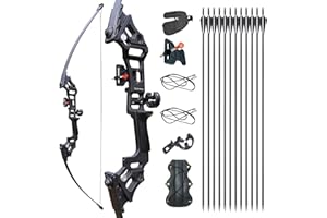 IS-TONGTU Archery Bows for Adults, Takedown Aluminum Alloy Riser Bow and Arrow Set for Adults Beginners, 30 40 Lbs Right Hand Archery Set with 12 Arrows Recurve Kit