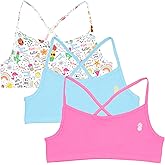 Tommy Bahama Girls Bralette 3-Pack - Soft, Breathable Cotton, Tag-Free Comfort, Training Sports Bra Set for Kids and Teens