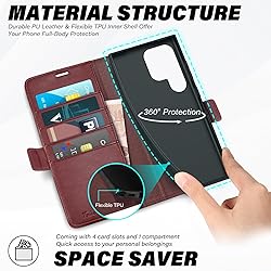 TUCCH Case Compatible with Galaxy S25 Ultra, Wallet