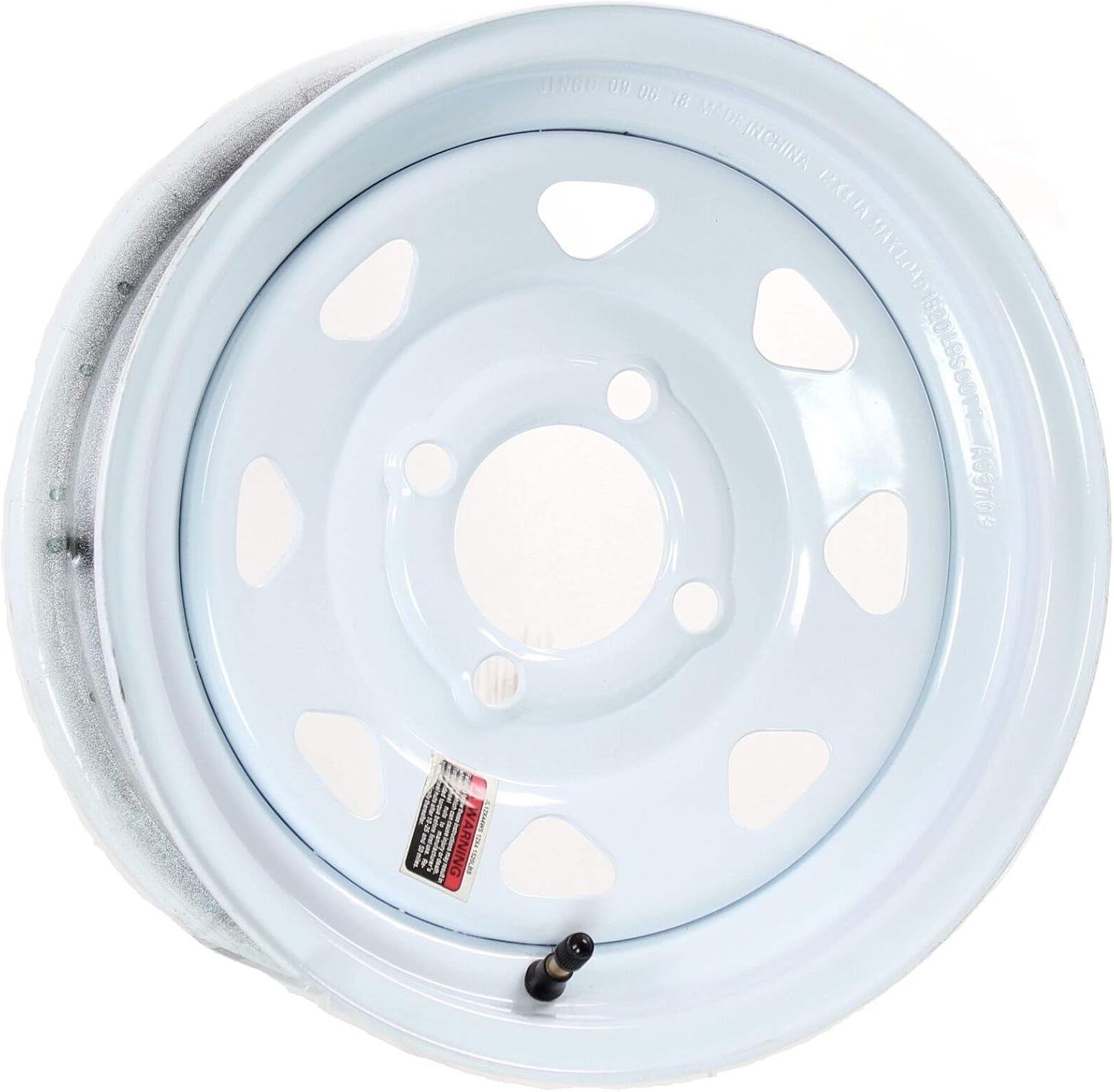 2-Pack Trailer Wheel White Rims 13 x 4.5 Spoke Style 4 Lug On 4