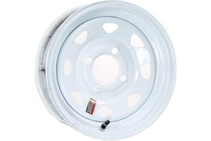 eCustomrim Trailer Wheel White Rim 13 x 4.5 Spoke Style 4 Lug On 4" Center