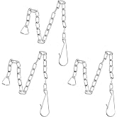 Mudder 3/6 Pcs Stainless Steel Toilet Flapper Chain Replacement, Silver | universal Toilet Flappers, flusher valve handle Lift Chain tank bowl pull hook