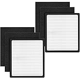 D Replacement Idylis Filter for IAF-H-100D AC-2118 AC-2123 IAP-10-280 IAP10280 Air Purifier, 2 Pack H13 True HEPA Filter + 4 Pack Activated Carbon Pre-filter