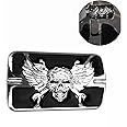 XKMT- Wing Skull Zombie Emblem Chromed Compatible With Touring Softail Brake Pedal Large Pad H-D [B013QAQPWW]