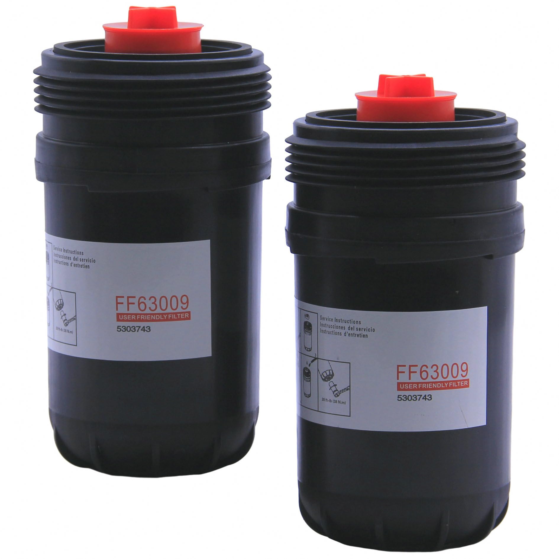 Photo 1 of (missing one) 2 Pack of FF63009 Fuel Filter Replaces FF63054NN, 5303743, FF63008, FH22168, P553009, WF10564, 5304214, 5289121