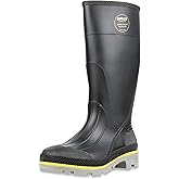 Servus XTP 15" PVC Chemical-Resistant Steel Toe Men's Work Boots, Black, Yellow & Gray, 11