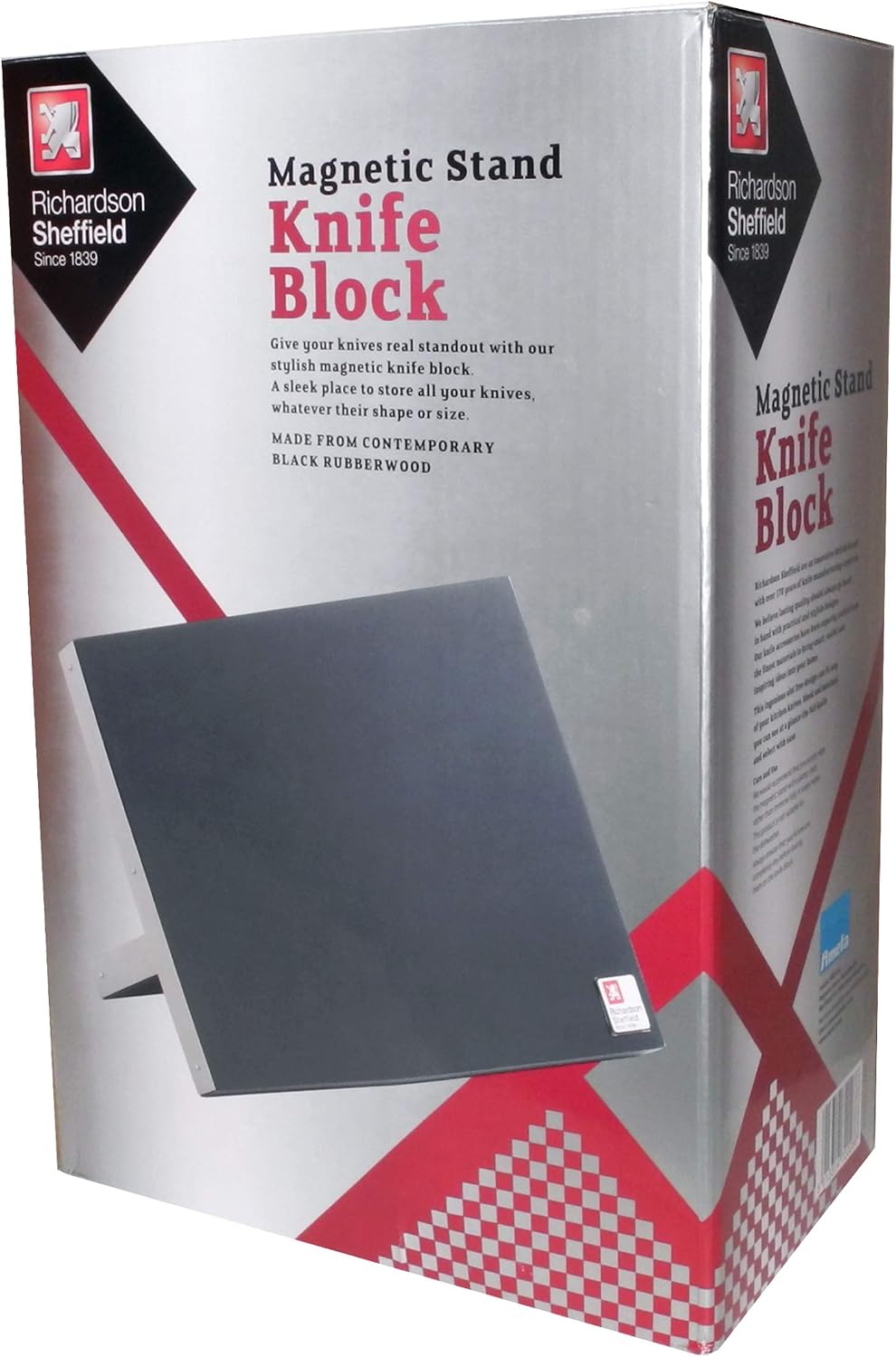 Richardson Sheffield R164HSRC57846 Magnetic Knife Block Unloaded Stainless Steel Black, 20.6 x 12.4 x 31 cm - Image 3