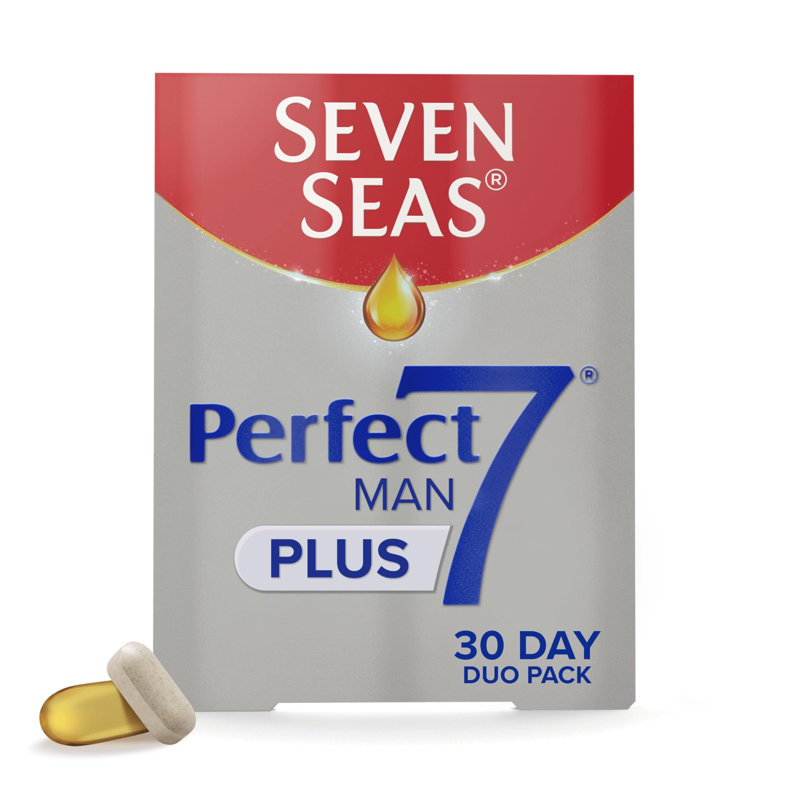 Seven Seas Perfect7 Man Plus, Multivitamin With Omega-3 And Vitamin D For Men’s Health Support1-7, 30 Tablets plus 30 Capsules, 1 Month Supply