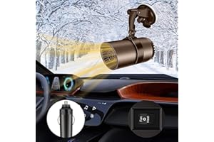 WASAIQI Car Heater, 12V 150W Portable Windshield Defogger and Defroster, 2 in1 Fast Car Heater Defroster