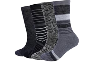 EnerWear 4 Pack Women's Merino Wool Outdoor Hiking Trail Crew Sock
