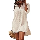 Blooming Jelly Womens Swimsuit Coverups White Chiffon Bathing Suit Cover Up Bikini Swimwear Beach Dress Outfits