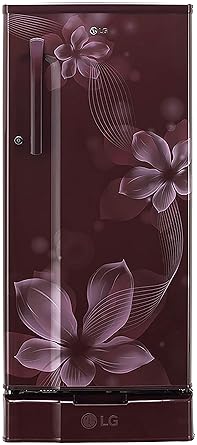 LG 188 L 4 Star Inverter Direct-Cool Single Door Refrigerator (GL-D191KSOX, Scarlet Orchid)