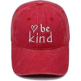 SoGoNati Be Kind Embroidered Baseball Cap - Cotton Vintage Dad Hat for Women & Men, Adjustable Unisex Inspirational Hat
