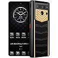 METAVERTU 2 Luxury Custom Made - V-Shaped 18K Gold with Diamonds Alligator Skin Web3 Ai Phone - Black (1, TB)