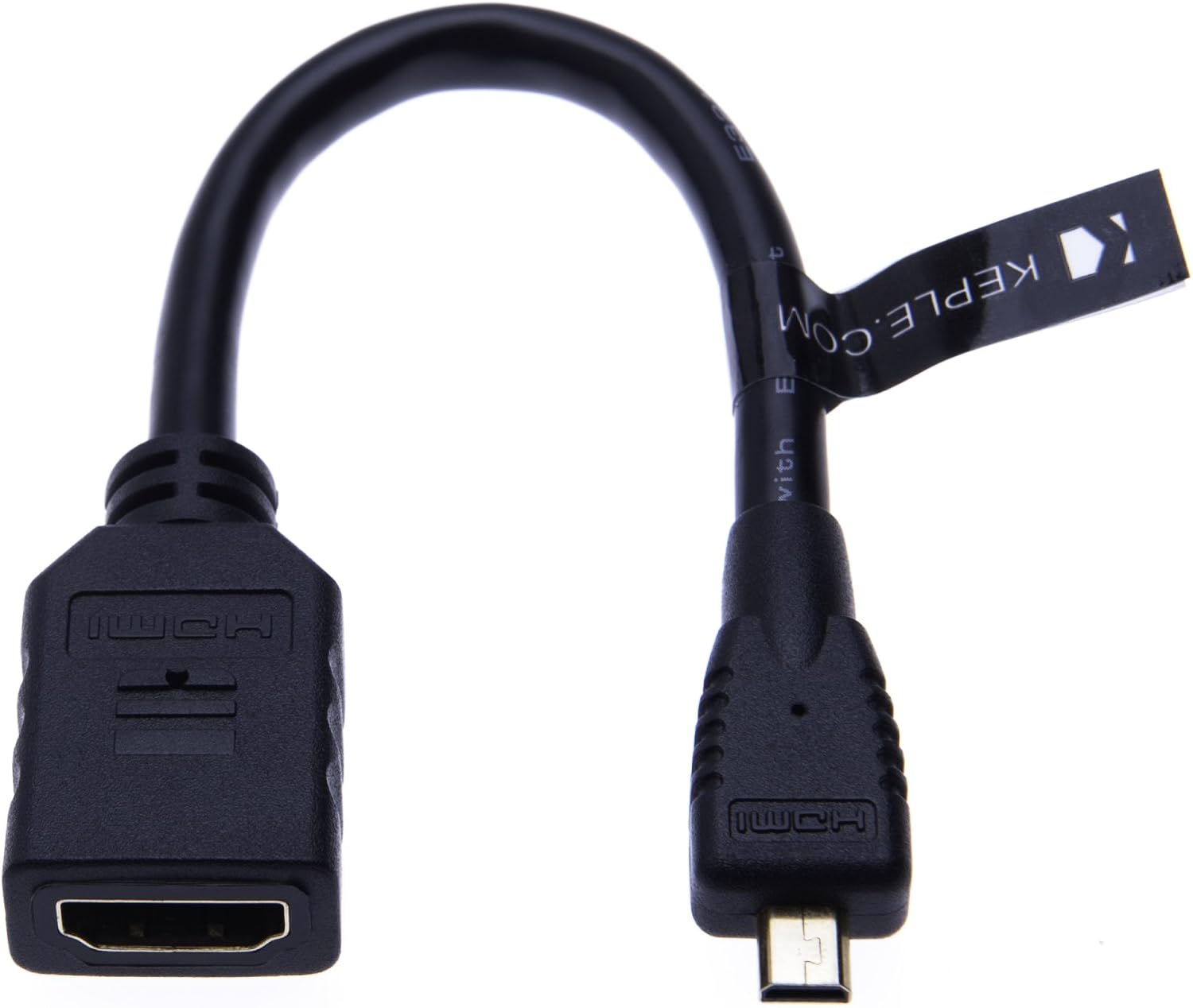 Micro HDMI to HDMI Adapter Compatible with BlackBerry Z30, Tesco Hudl 1and Hudl 2, Asus Zenbook Tablet, Go Pro Hero 5 Camera