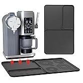 Sliding Pad for Ninja Swirl by Creami Ice Cream and Soft Serve Maker NC700/500/300-25“ x 15” countertop mat, silicone mat with drainage groove, thickened design to reduce vibration noise(Black)