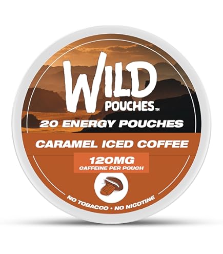 caffeine chewing tobacco Grinds Coffee Pouches | 6 Can Sampler | Caramel,Double Shot Espresso, Cinnamon Roll, Vanilla, Wintergreen, Spearmint Smokey Mountain Caffeinated Pouches -