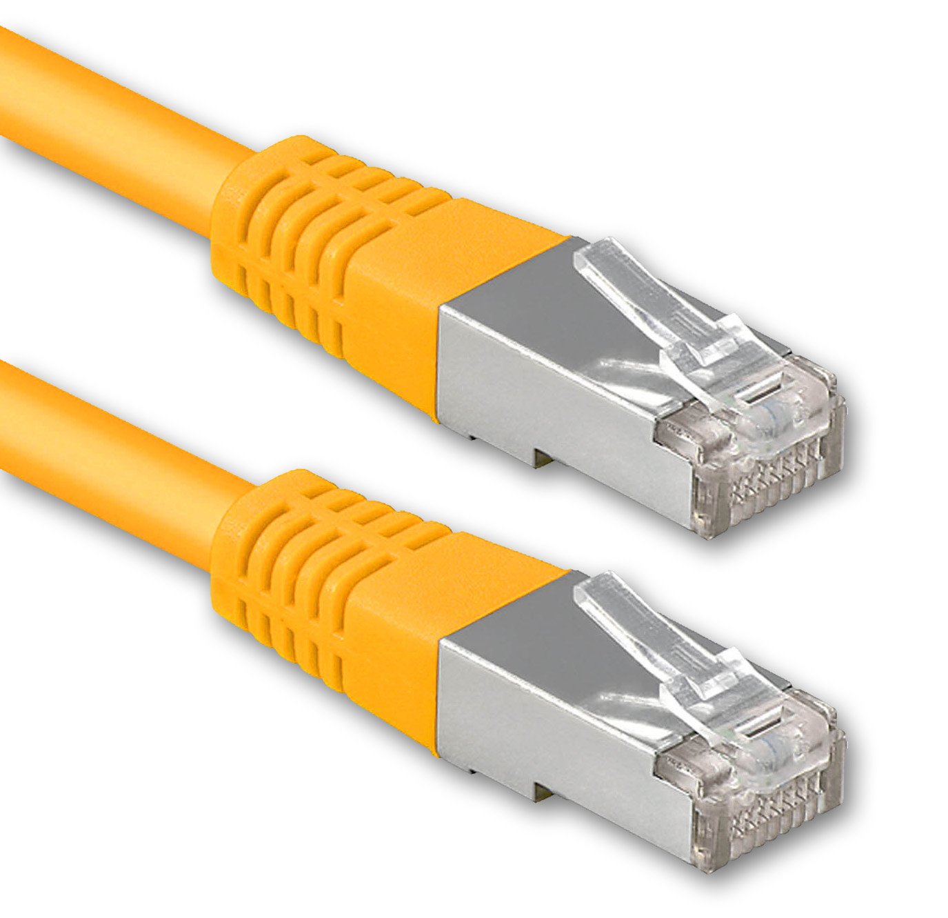 1aTTack.de 15 m yellow - 1 piece Cat.6 patch cable network cable CAT6 S-FTP Gigabit Lan PIMF CAT 6 copper CU halogen-free Internet DSL game console Smart TV — image 1