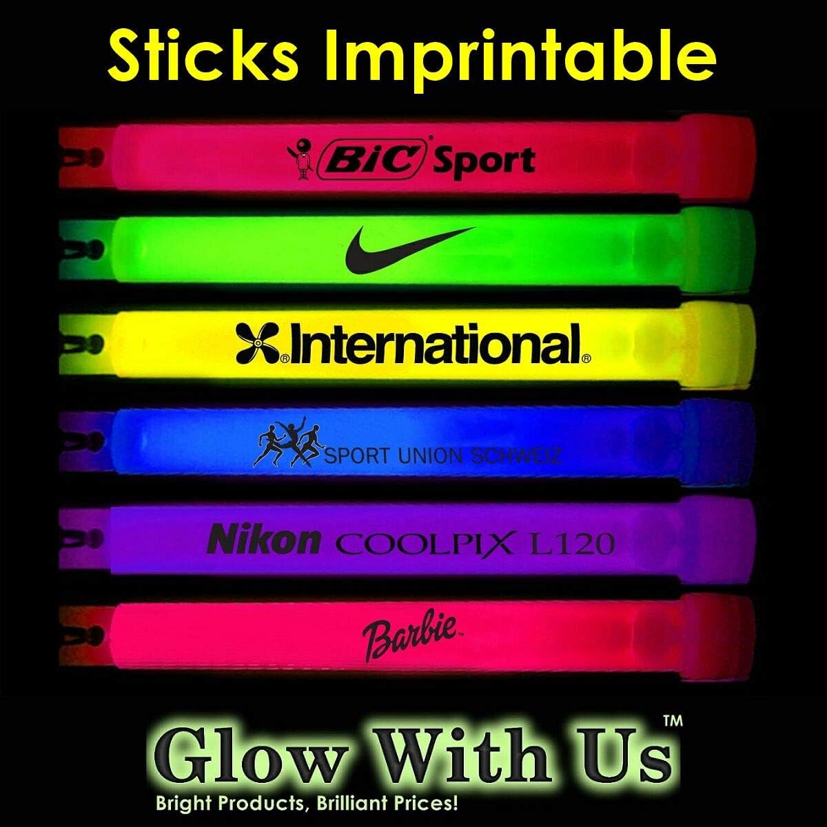 Glow Sticks Bulk Wholesale, 25 6” Industrial Grade Red Light Sticks. Bright Color, Glow 12-14 Hrs, Safety Glow Stick with 3-Year Shelf Life, GlowWithUs Brand: Toys & Games
