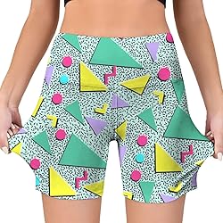 LARSD 80s Retro Biker Shorts Women 90s High Waist