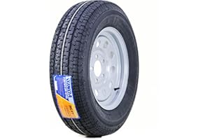 WINDA Trailer Tire Wheel Assembly ST205/75R15 8-Ply D 107L 5 Lug on 5" PCD Silver Mod Rim