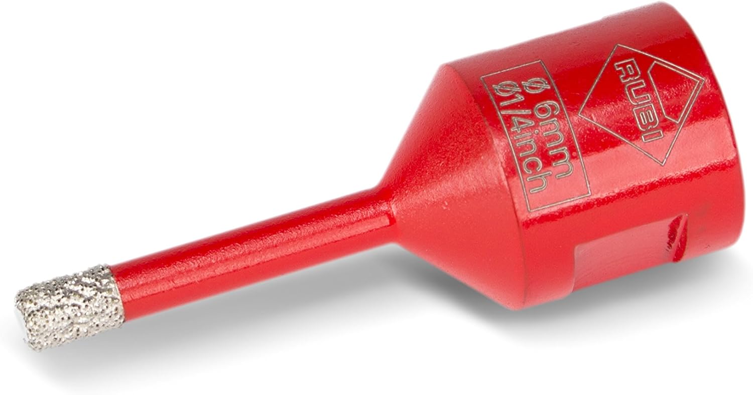 RUBI 5988 Drygres 6mm Diamond Drill Bit (Dry), red, diámetro de 6 mm