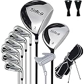 1GoTo-G Golf Clubs Set for Men, Complete Mens Golf Clubs Full Set Right Handed Includes Stand Bag with Rain Hood, 1#Driver 3#Wood 5# 6# 7# 8# 9# PW# Irons and Putter