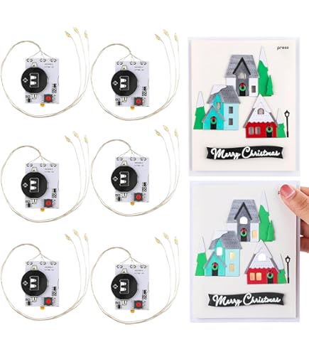 Briartw Halo Lights For Cards - 2 Pack Self-Adhesive Light-Up Units With Warm White LEDs