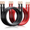 4AWG 25 Inch Battery Inverter Cables Set For Car, Marine, Motorcycle...