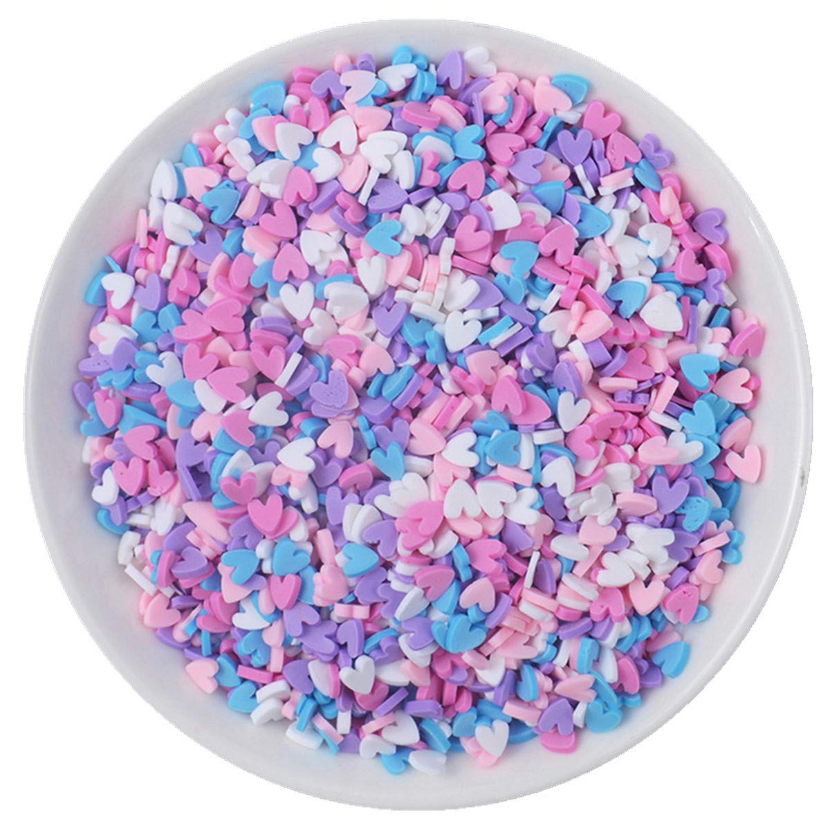 100g Resin Flatbacks Slime Accessories Clay Sprinkles Decoration for Slime Charms Filler DIY Slime Supplies Fake Candy Chocolate Cake Dessert Mud Particle Scrapbook Phone Case (heart8)